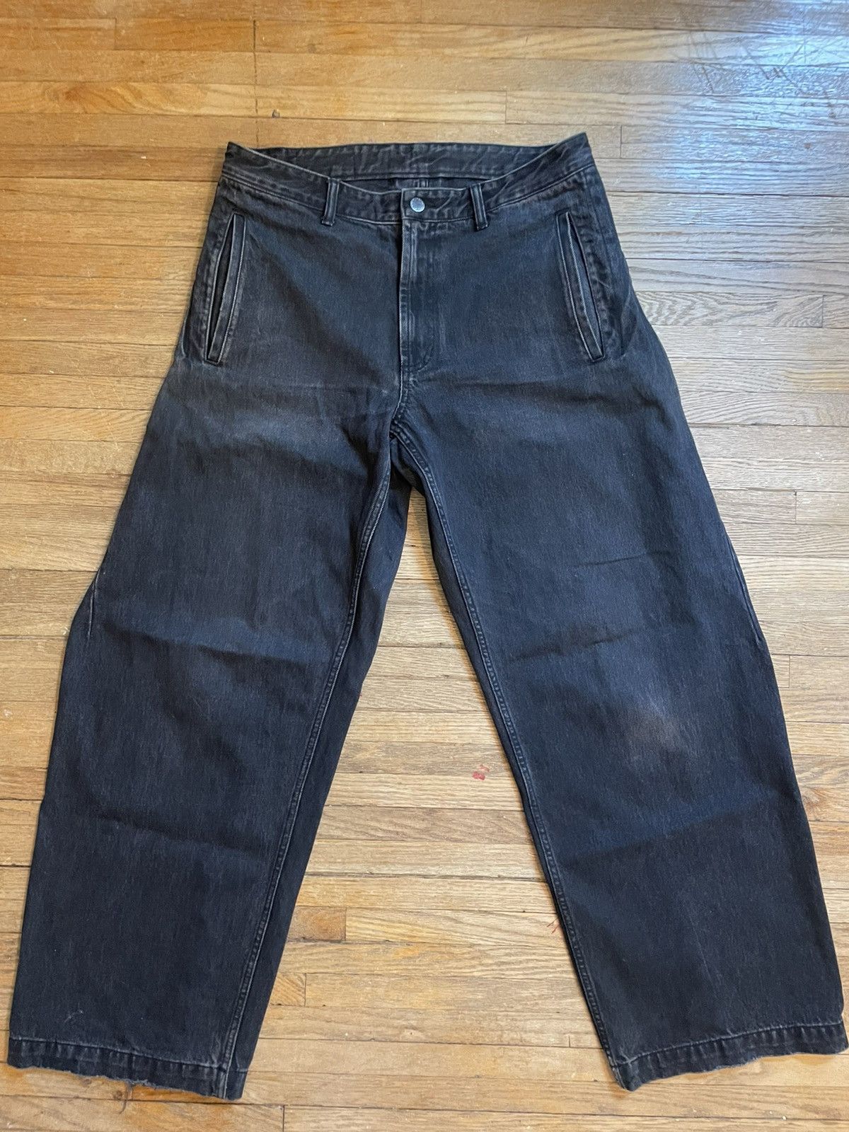 Solid Homme black barrel leg jean Size US 34 / EU 50 - 1 Thumbnail