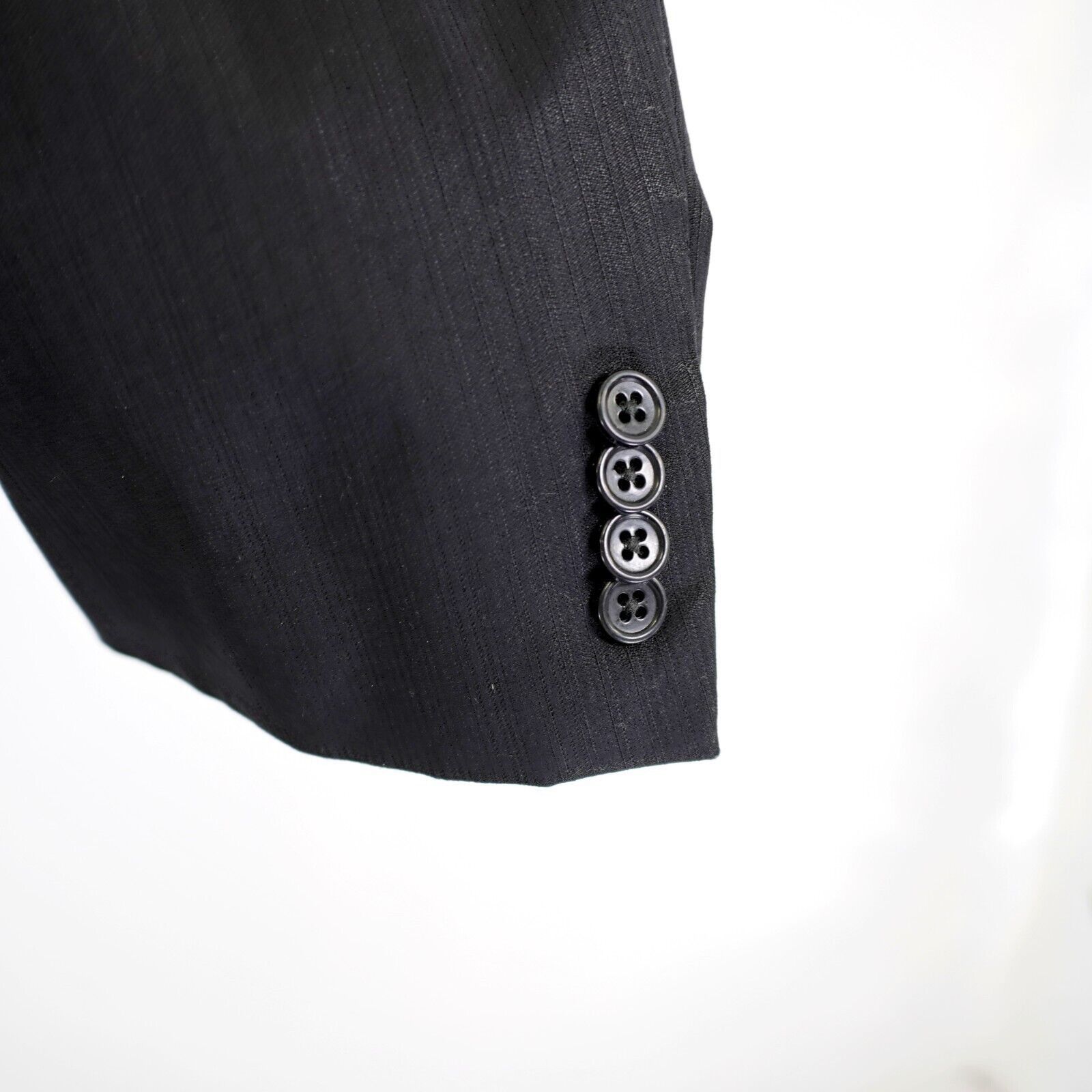 Michael Kors Michael Kors Textured Striped Wool Black 40S Or Slim 42S 2 B Size 40S - 3 Thumbnail