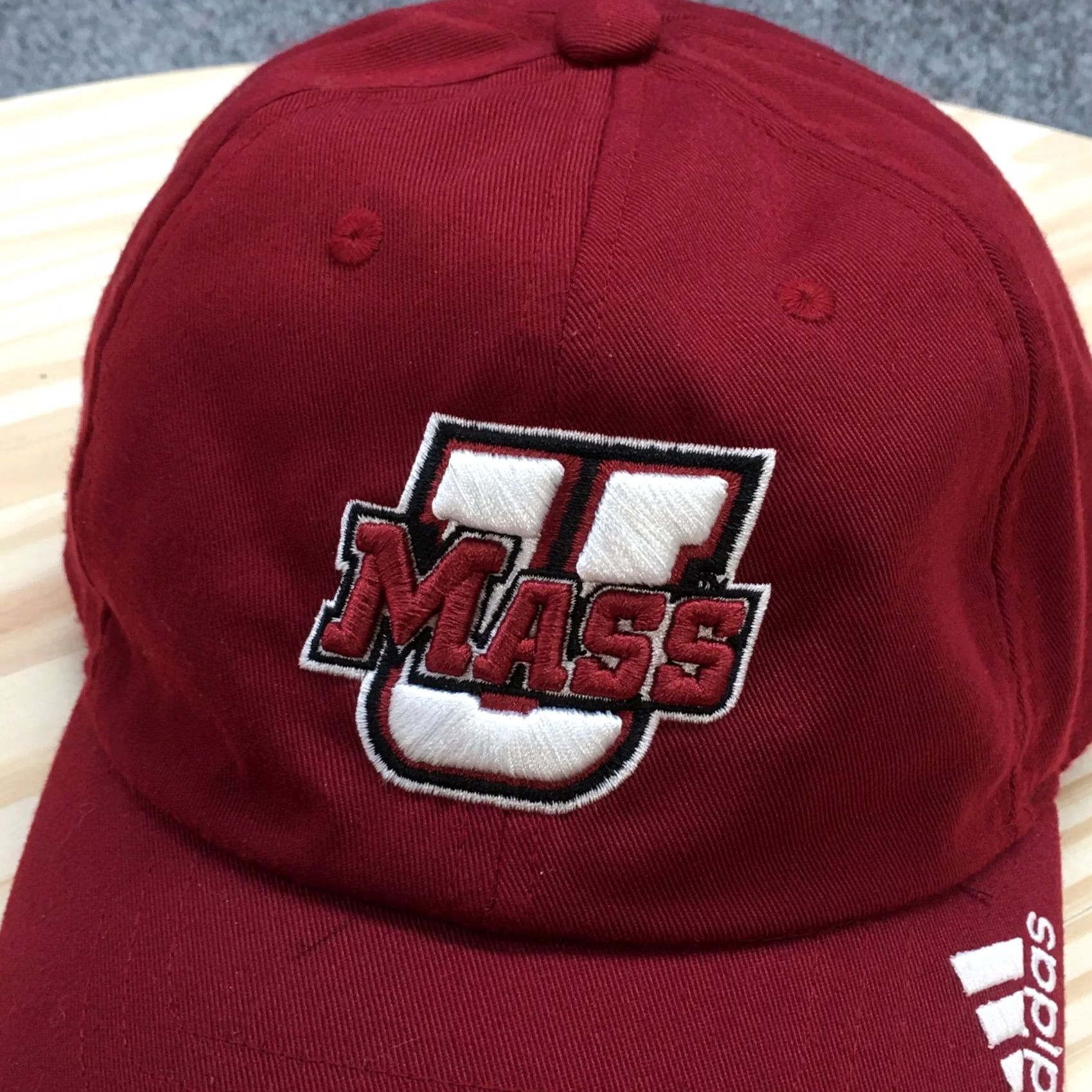Adidas Adidas U Mass Baseball Hat Mens Red OS Adjustable Embroidered Logo Size ONE SIZE - 3 Thumbnail