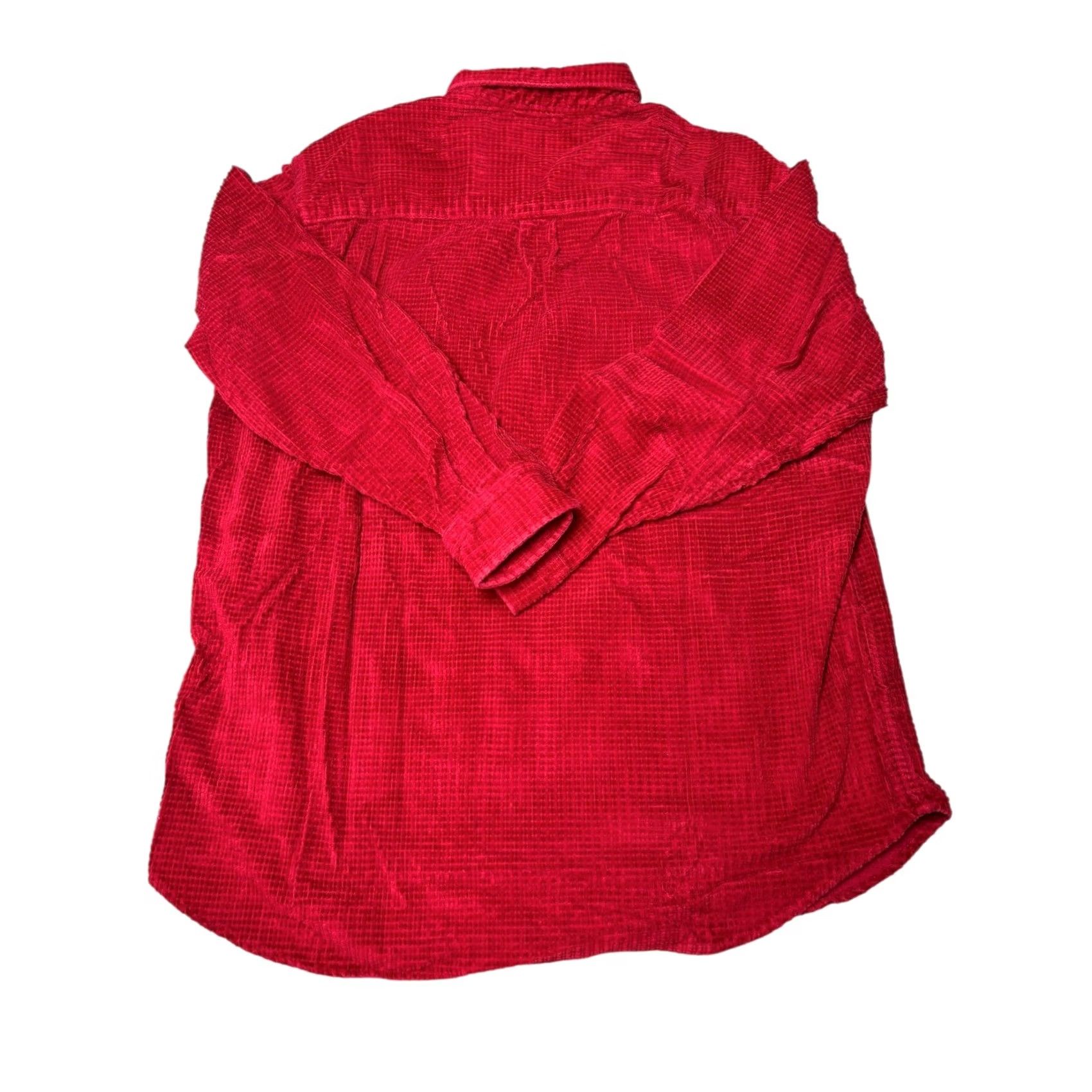Greats VTG Britches Corduroy Shirt 1/2 Zip Pocket Red Cotton Long Sleeve Mens XL Button-Up Size US XL / EU 56 / 4 - 6 Thumbnail