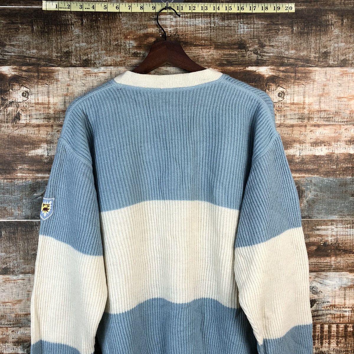 Vintage DL Porto Bellos Blue White Knitwear #C610 Size US L / EU 52-54 / 3 - 14 Thumbnail