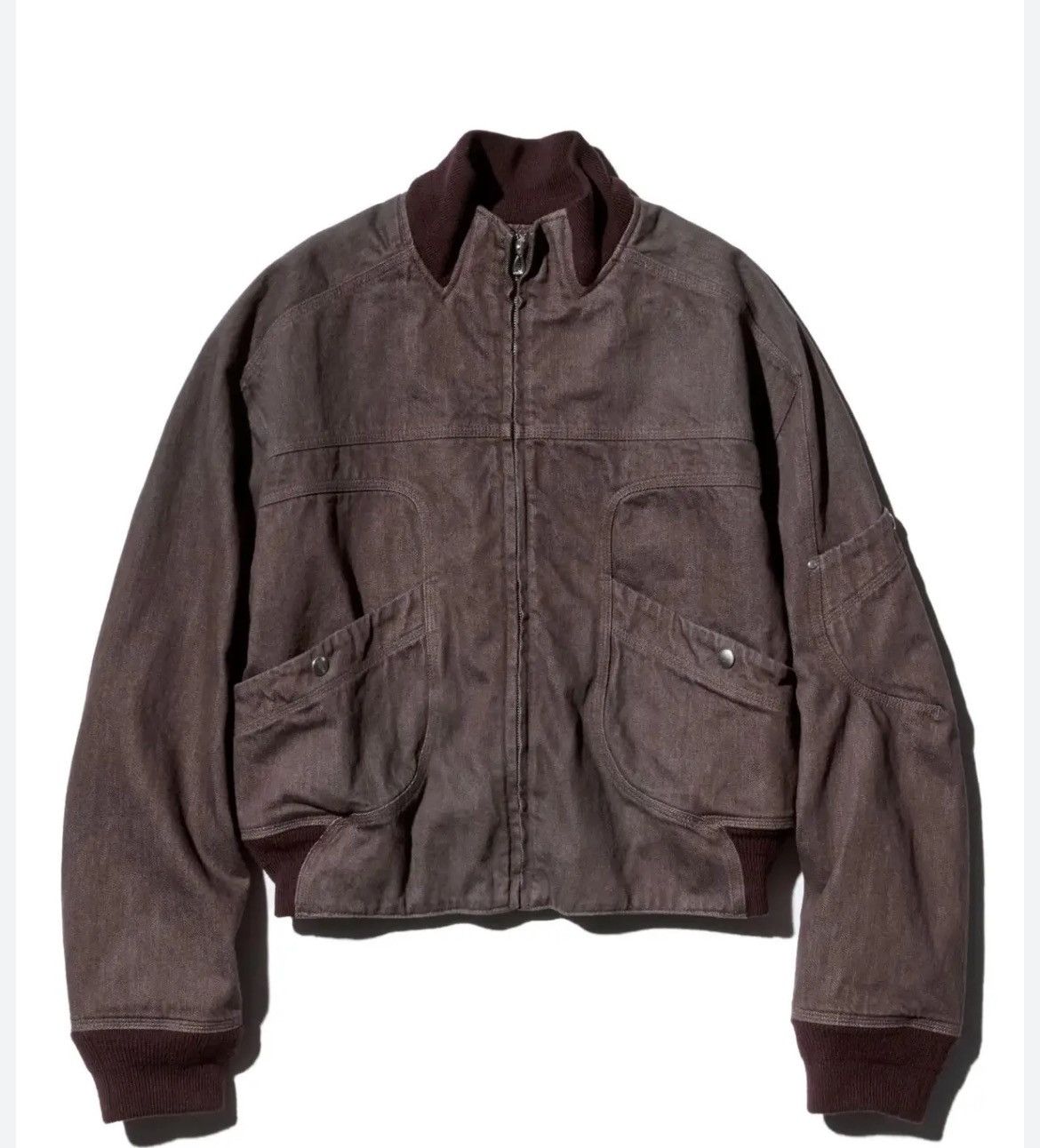 Kiko Kostadinov *LAST DROP* Kiko Kostadinov Konkord Denim Bomber Jacket Dune Size US M / EU 48-50 / 2 - 9 Thumbnail