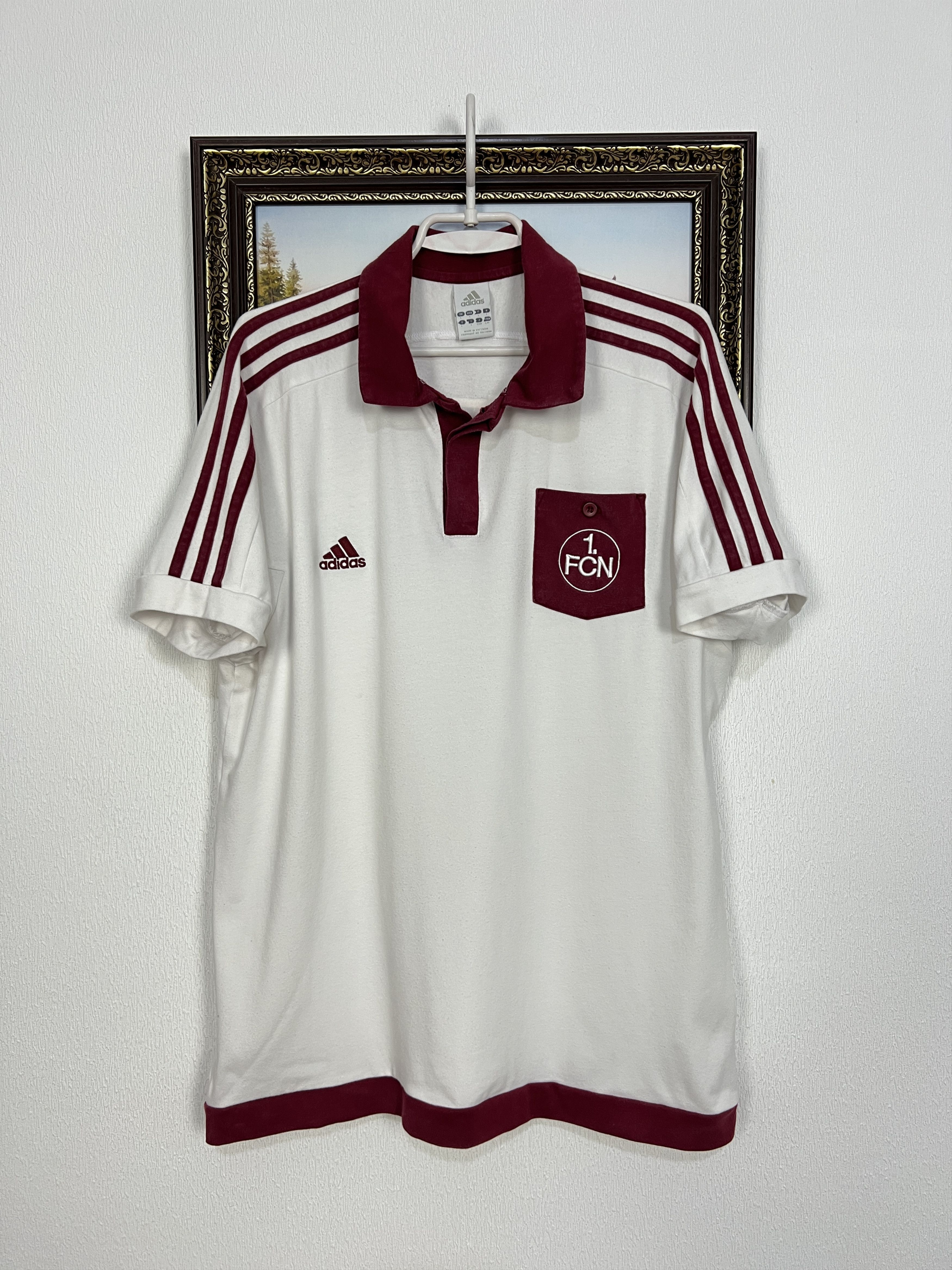Adidas Vintage Nurnberg 1. FCN Football Shirt Polo Soccer Jersey Size US L / EU 52-54 / 3 - 1 Thumbnail