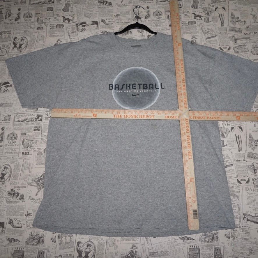 Nike XXL - Vintage Y2K Nike basketball 00s grey tag t-shirt Size US XXL / EU 58 / 5 - 4 Thumbnail