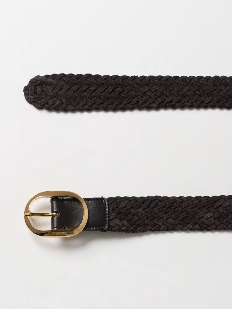 Tom Ford o1loc1c0125 TB277 Size: 95 / Suede Belt in Brown Size 36 - 2 Thumbnail