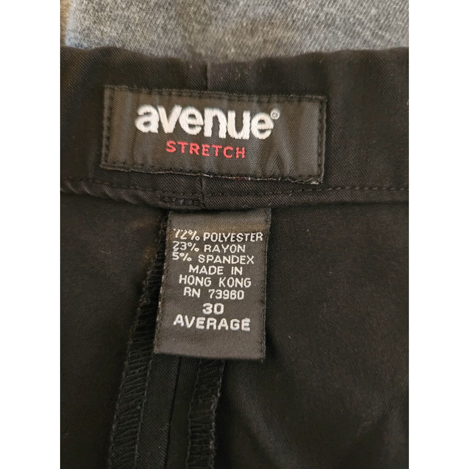 Avenue Avenue Dress Pants Solid Black Elastic Waist 30W Plus XS? 4X? Wait no. Size 30" / US 8 / IT 44 - 6 Thumbnail