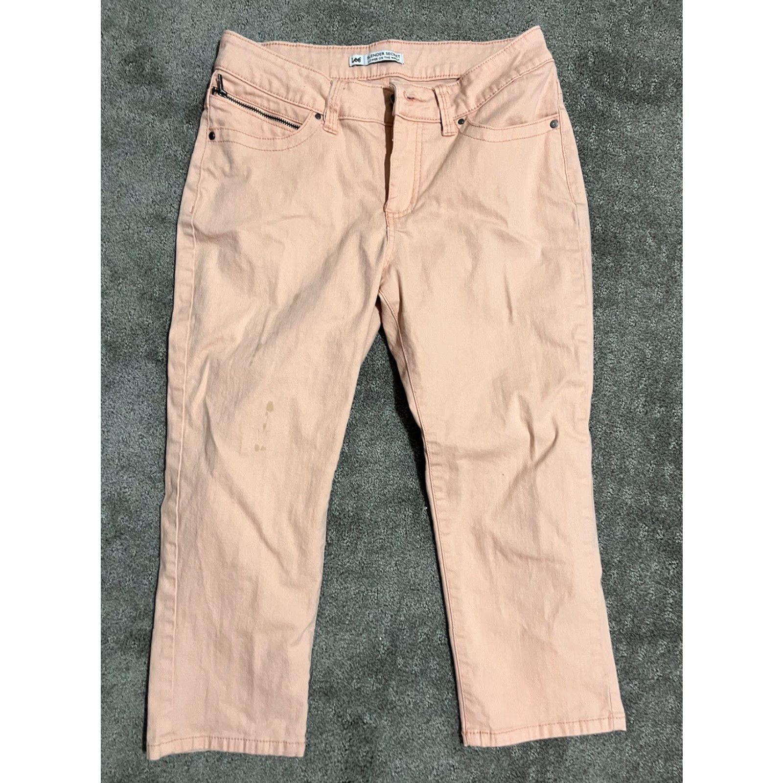 Lee Lee Denim Slender Secret Straight Leg Jeans 6 Petite Pink Stretch Women's Size 30" / US 8 / IT 44 - 7 Thumbnail