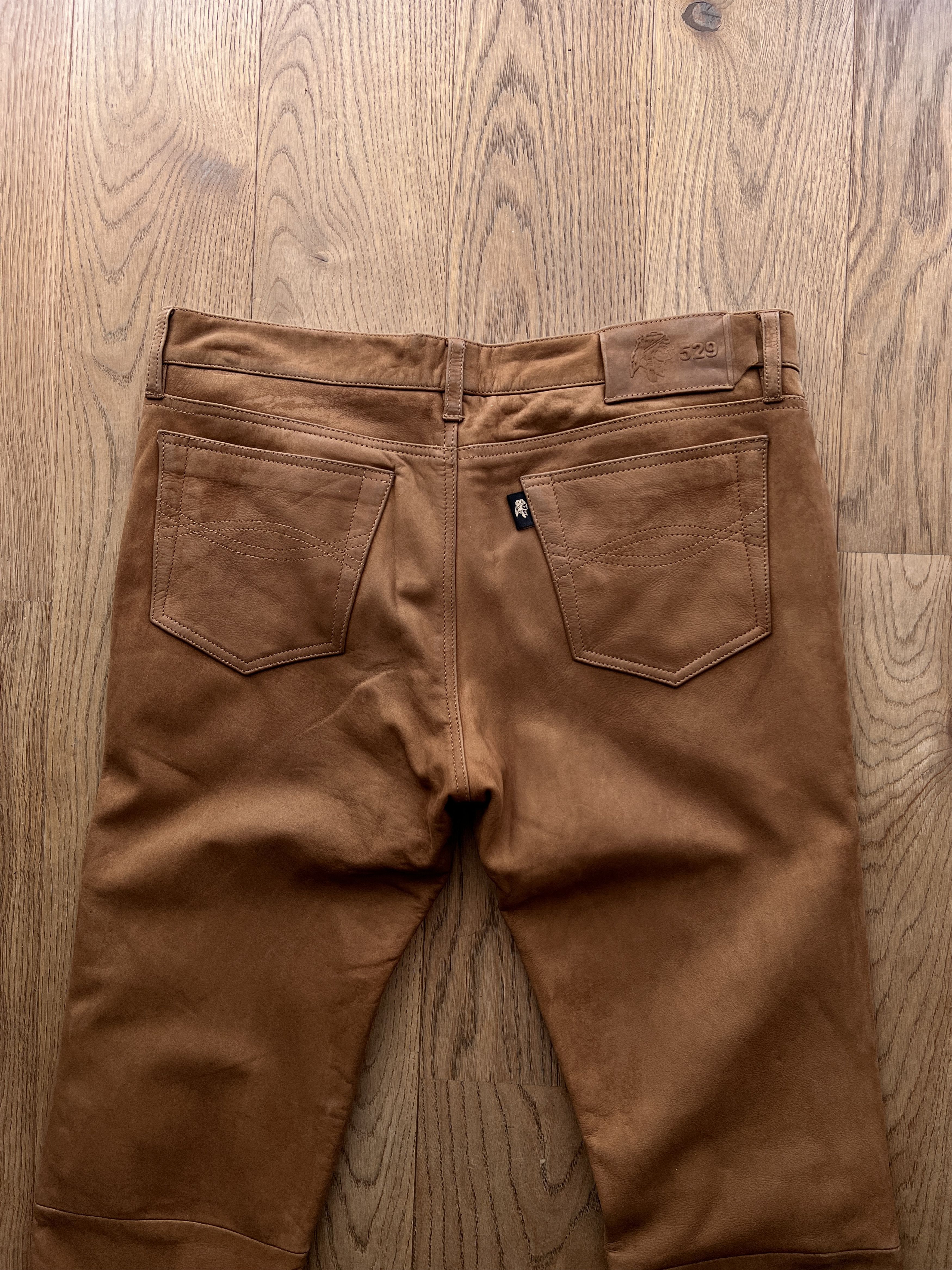 If Six Was Nine Vintage cowboy leather boot cut pants flared y2k opium rare Size US 33 - 6 Thumbnail