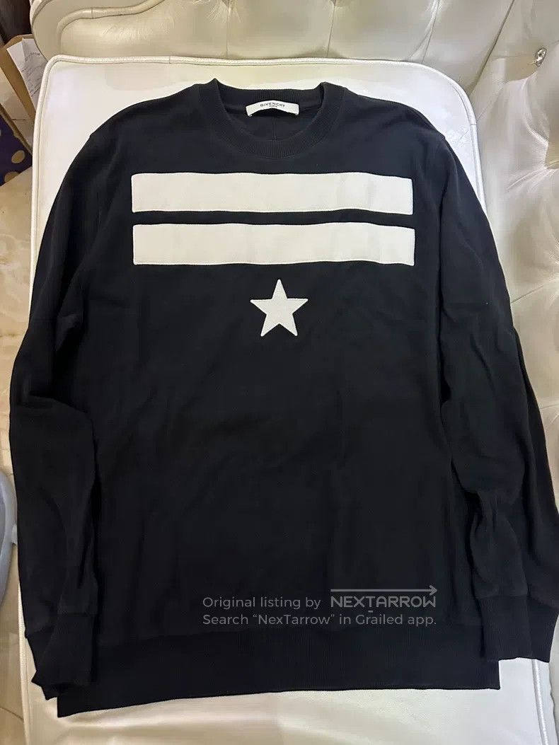 Givenchy Givenchy Black star striped sweater Size US S / EU 44-46 / 1 - 1 Thumbnail