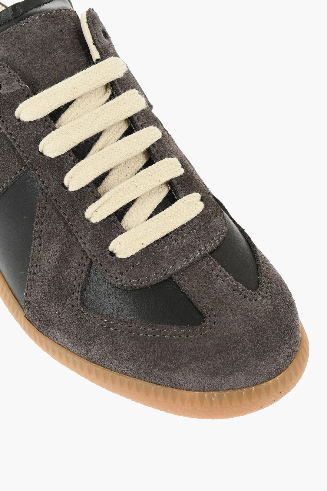 Maison Margiela og1mm0426 Leather Low-Top Sneakers in Brown Size US 5 / IT 35 - 4 Thumbnail