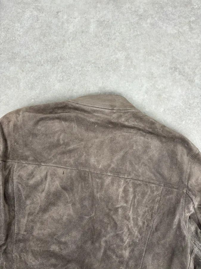 Gucci 2000s Gucci Grey Suede Asymmetrical Zip Biker Jacket by Tom Ford Size US M / EU 48-50 / 2 - 6 Thumbnail