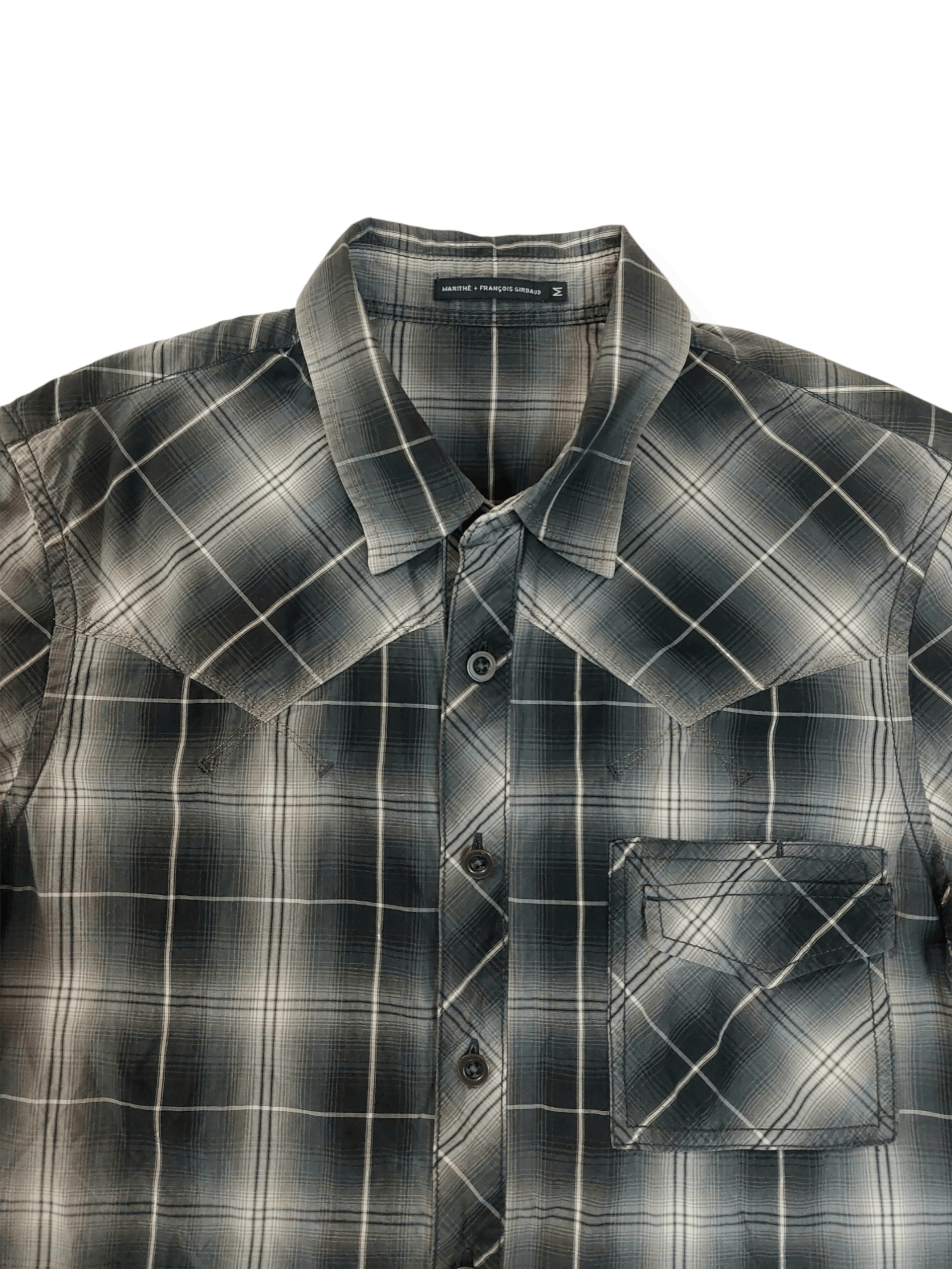 Marithe + Francois Girbaud Marithe Francois Girboud Nova Check Button Ups Size US M / EU 48-50 / 2 - 3 Thumbnail