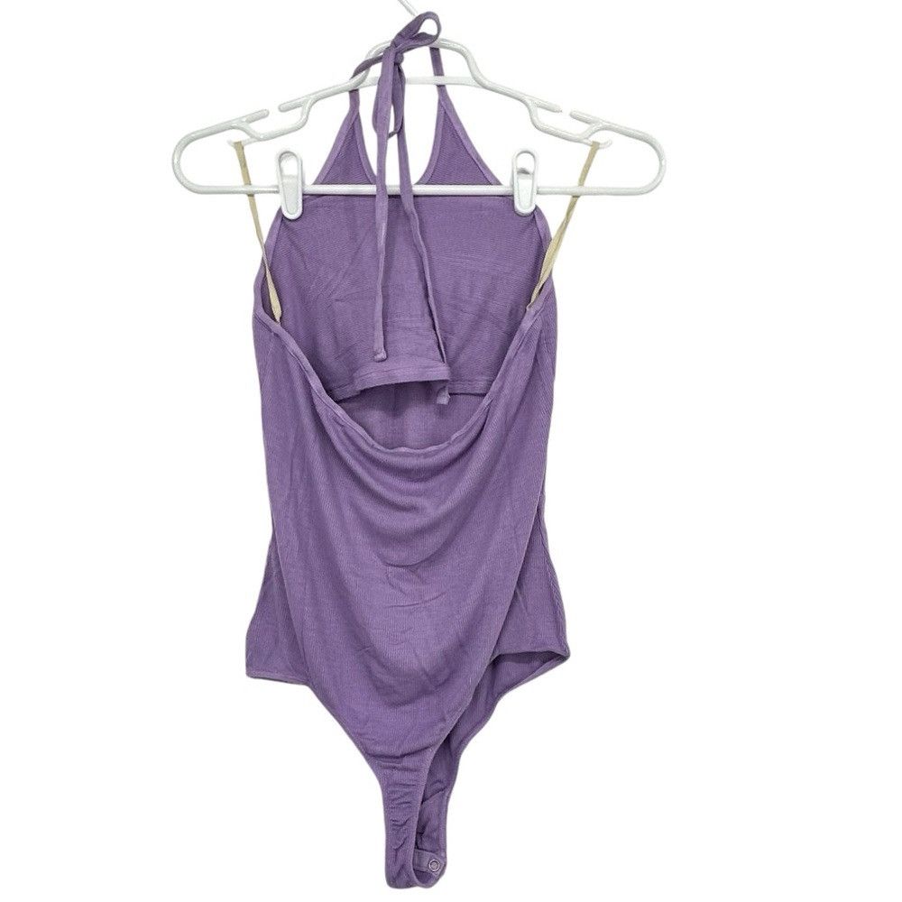 Enza Costa ENZA COSTA KEYHOLE HALTER BODYSUIT IN DARK LAVENDER Size L / US 10 / IT 46 - 7 Thumbnail