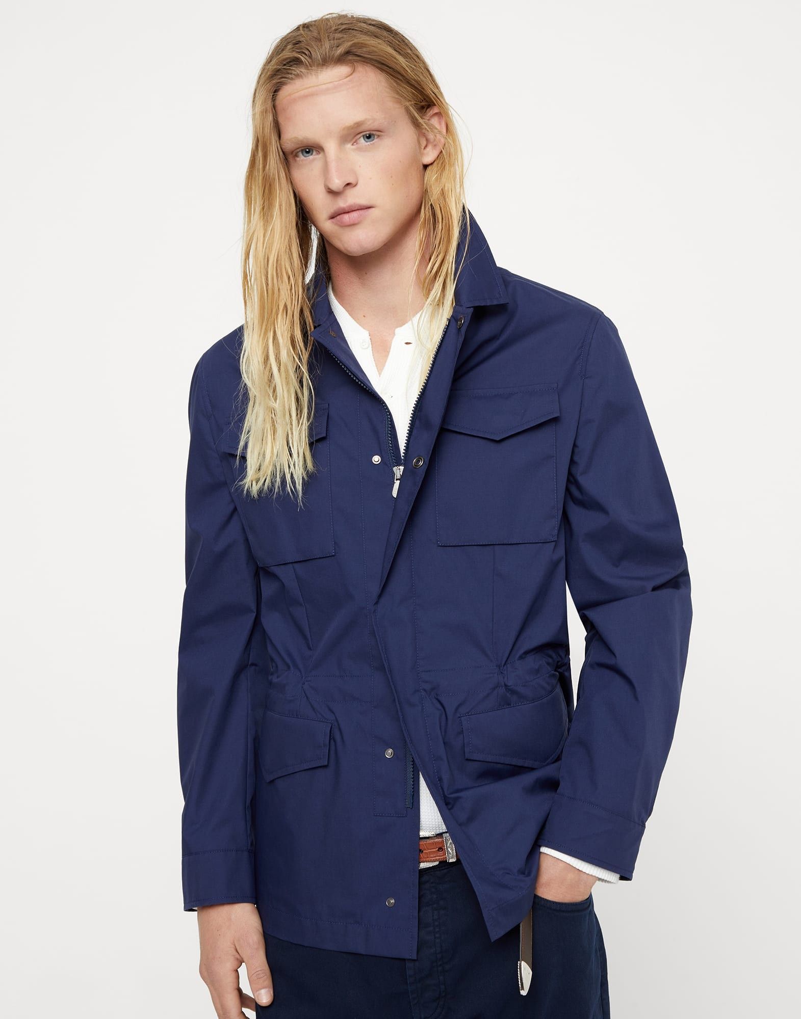 Brunello Cucinelli Jacket Water Resistant in Dark Blue Size US S / EU 44-46 / 1 - 2 Thumbnail