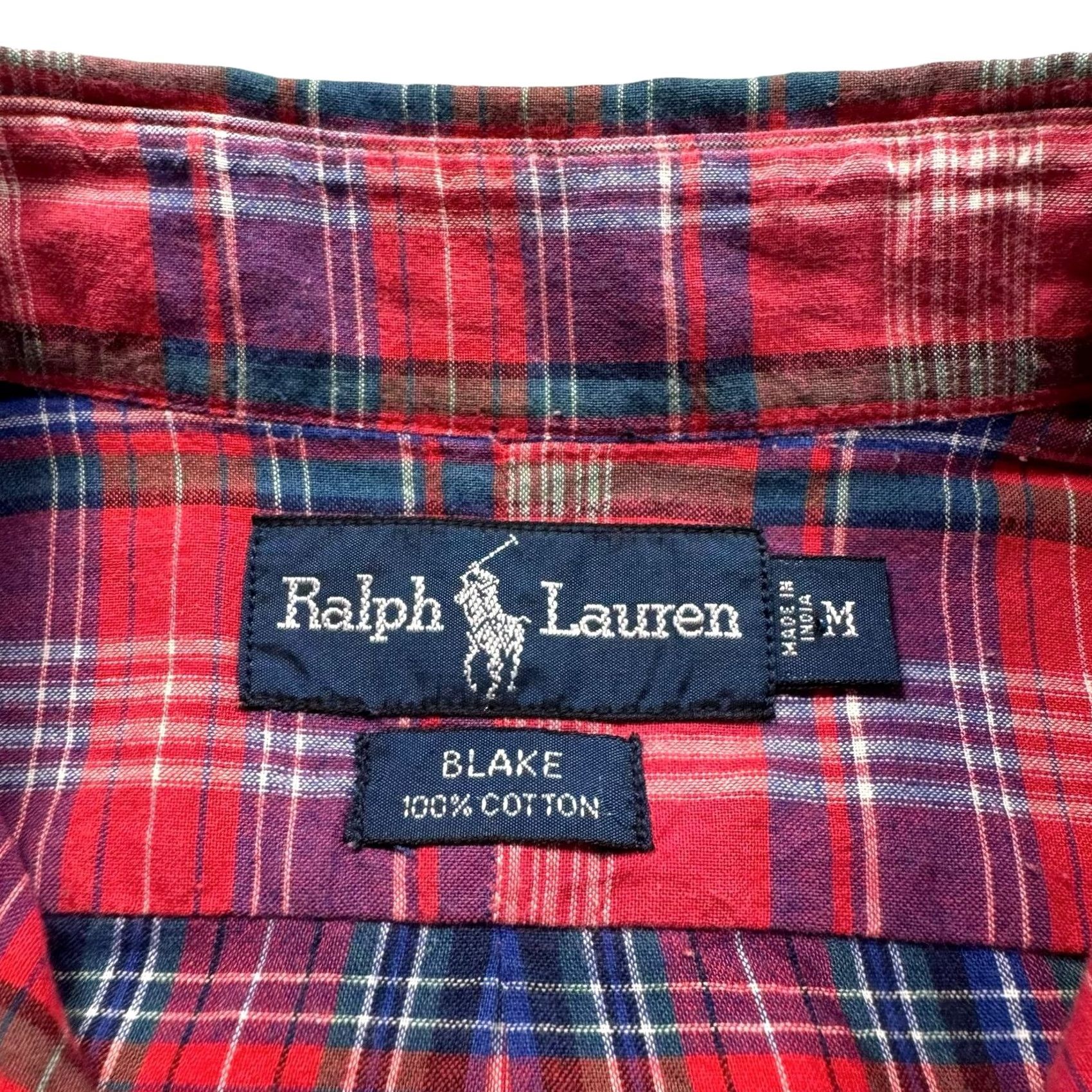 Ralph Lauren Ralph Lauren Shirt Men’s Medium Blake Cotton Short Sleeve Button-Down Pink Blue Size US M / EU 48-50 / 2 - 7 Thumbnail