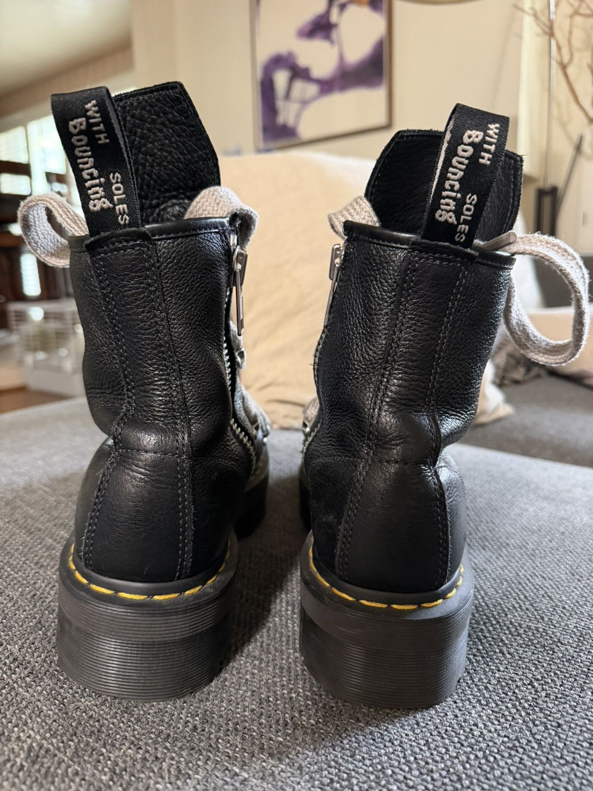 Dr. Martens × Rick Owens Rick Owens x Doc Marten leather Hexagon jumbo lace boots Size US 8.5 / EU 41-42 - 5 Thumbnail