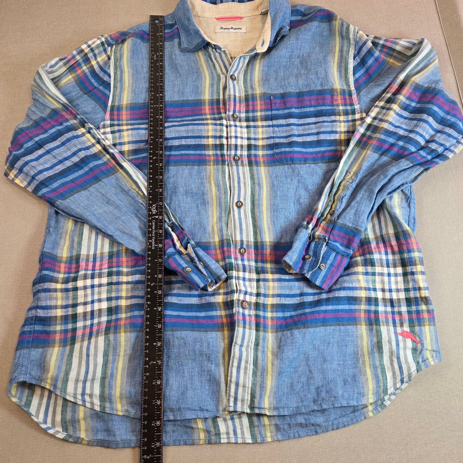 Tommy Bahama Tommy Bahama Linen Plaid Button Shirt XL Size US XL / EU 56 / 4 - 5 Thumbnail