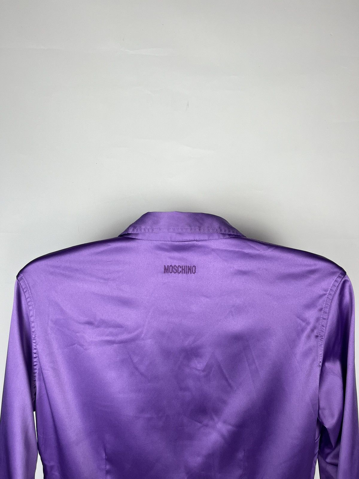 Moschino 💜Moschino Jeans button up shirt blouse Size M / US 6-8 / IT 42-44 - 4 Thumbnail