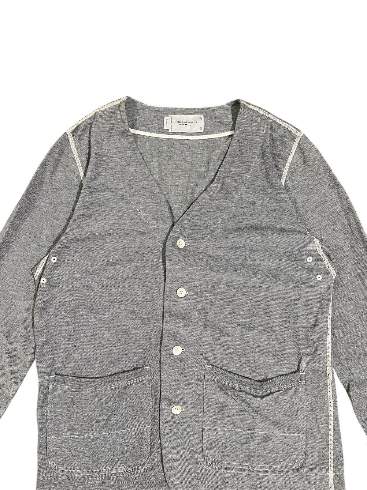 Wings + Horns Wing + Horns Grey Research Cardigan Size US M / EU 48-50 / 2 - 5 Thumbnail