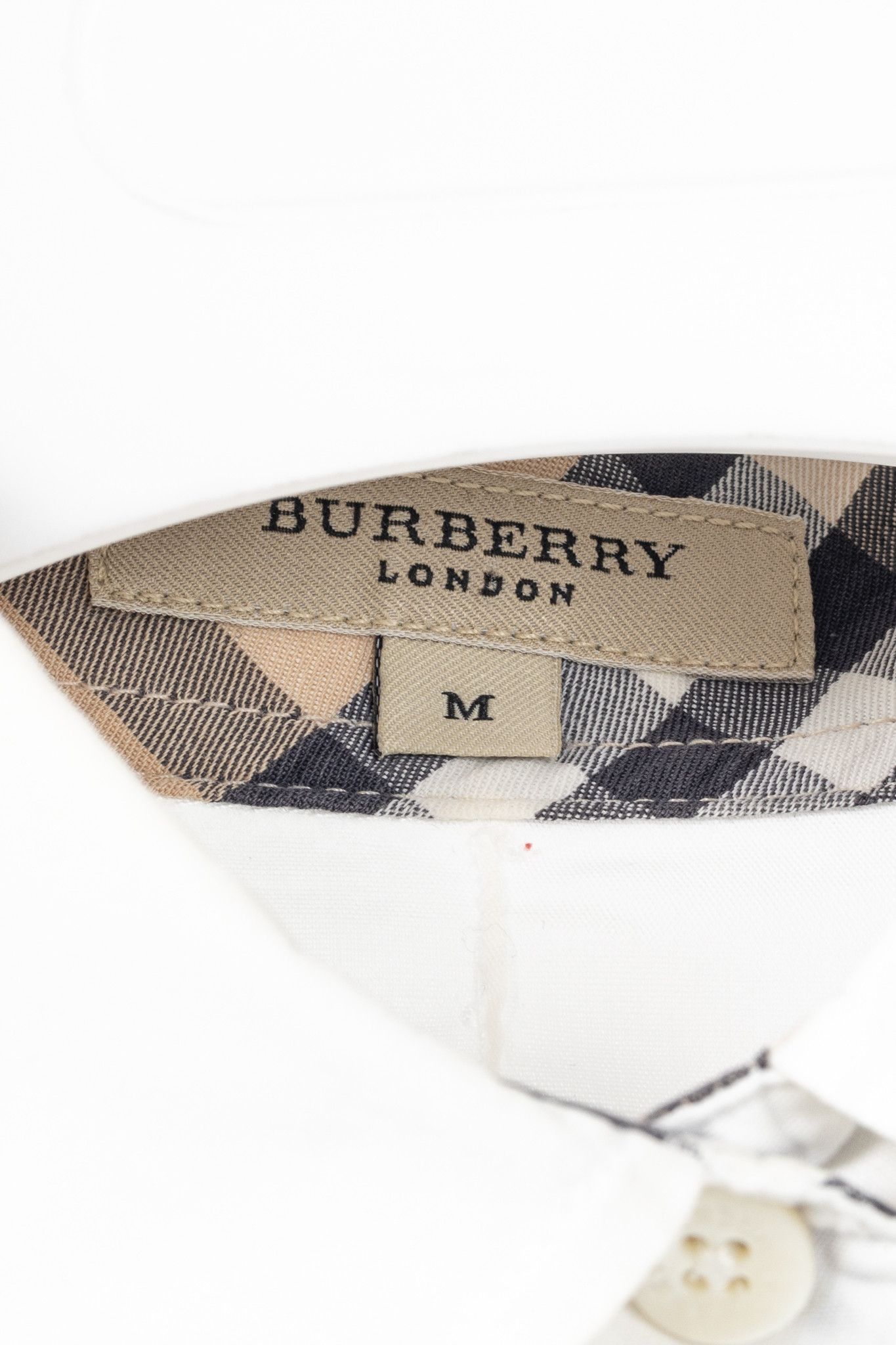 Burberry Burberry White Cotton-Poplin Check-Cuff Buttoned Shirt Size M / US 6-8 / IT 42-44 - 4 Thumbnail