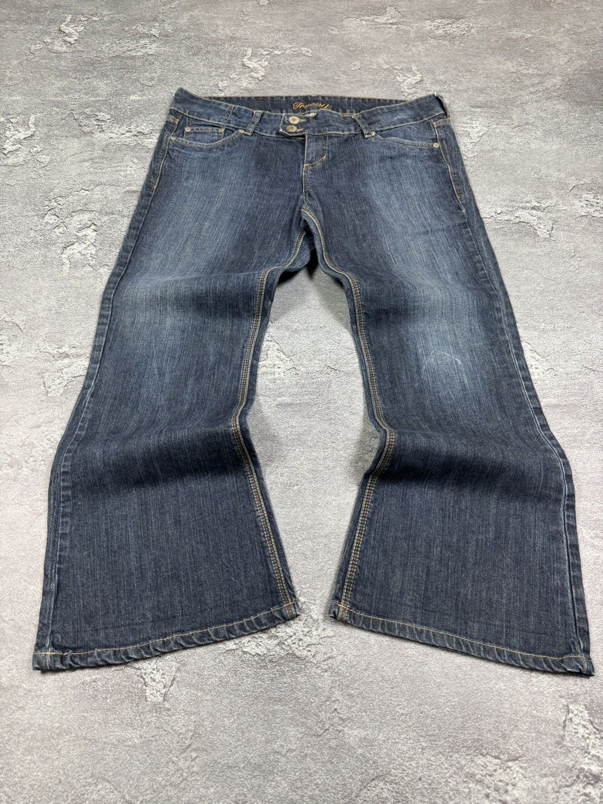 If Six Was Nine Y2K 2000s True2U Retro Flared Bootcut Washed Jeans Size 34 Size US 34 / EU 50 - 1 Thumbnail