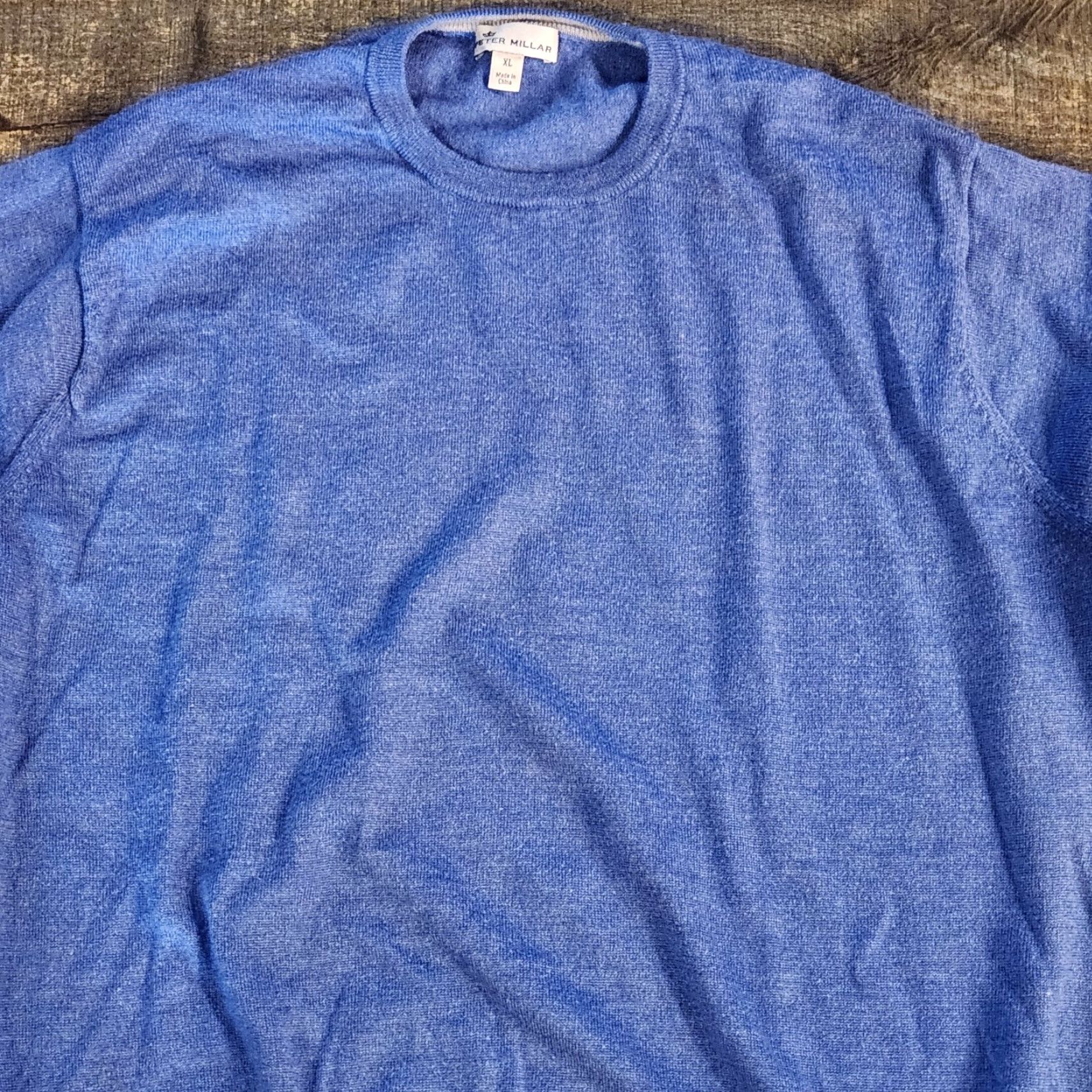 Peter Millar Peter Millar Sweater Mens XL Blue Merino Wool Silk Crewneck Pullover Lightweight Regular Knit Long Sleeve Golf Casual Blankets? Size US XL / EU 56 / 4 - 5 Thumbnail