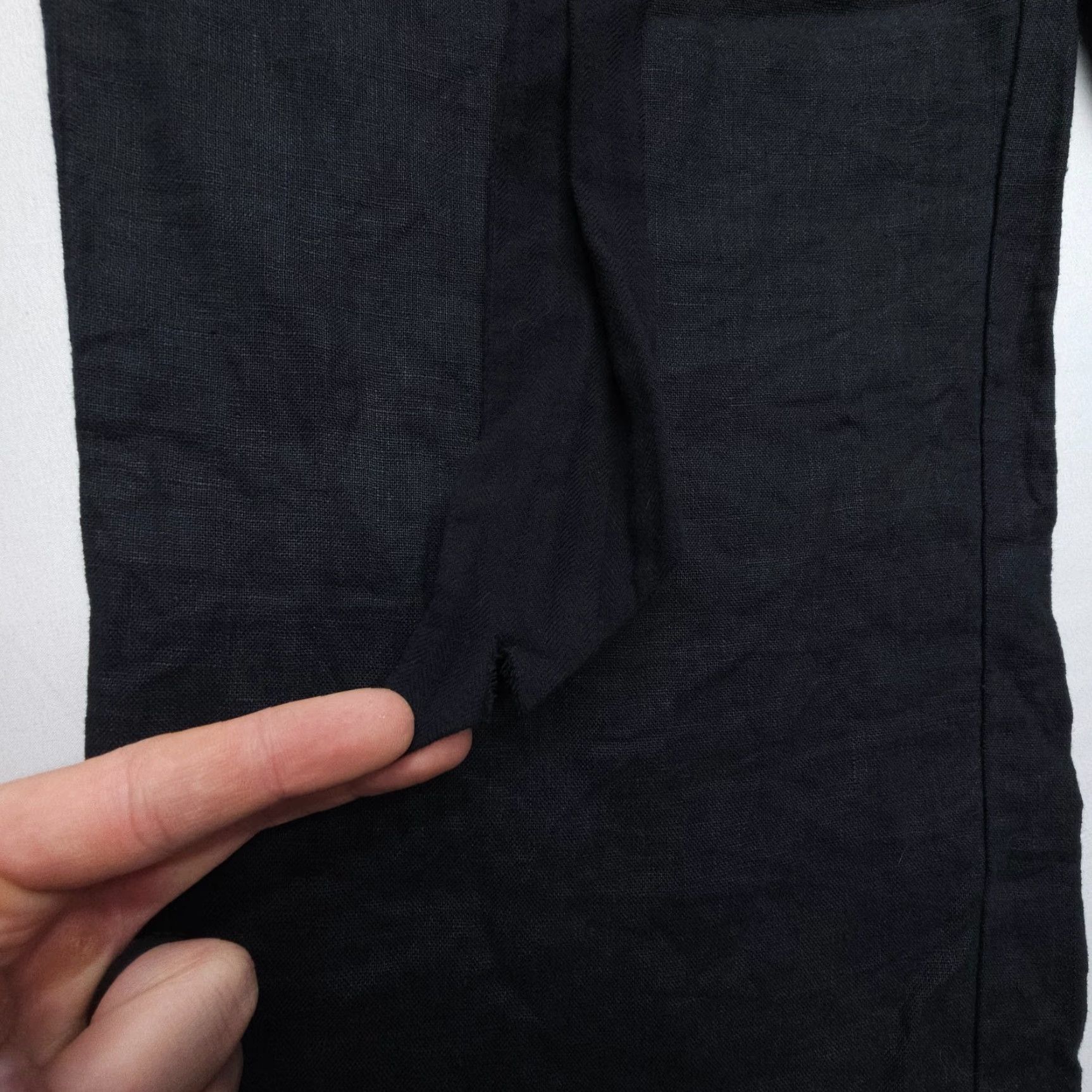 Sanctuary Sanctuary Pants Women 27 Black Linen Wide Leg High Rise Casual Size 27" / US 4 / IT 40 - 4 Thumbnail