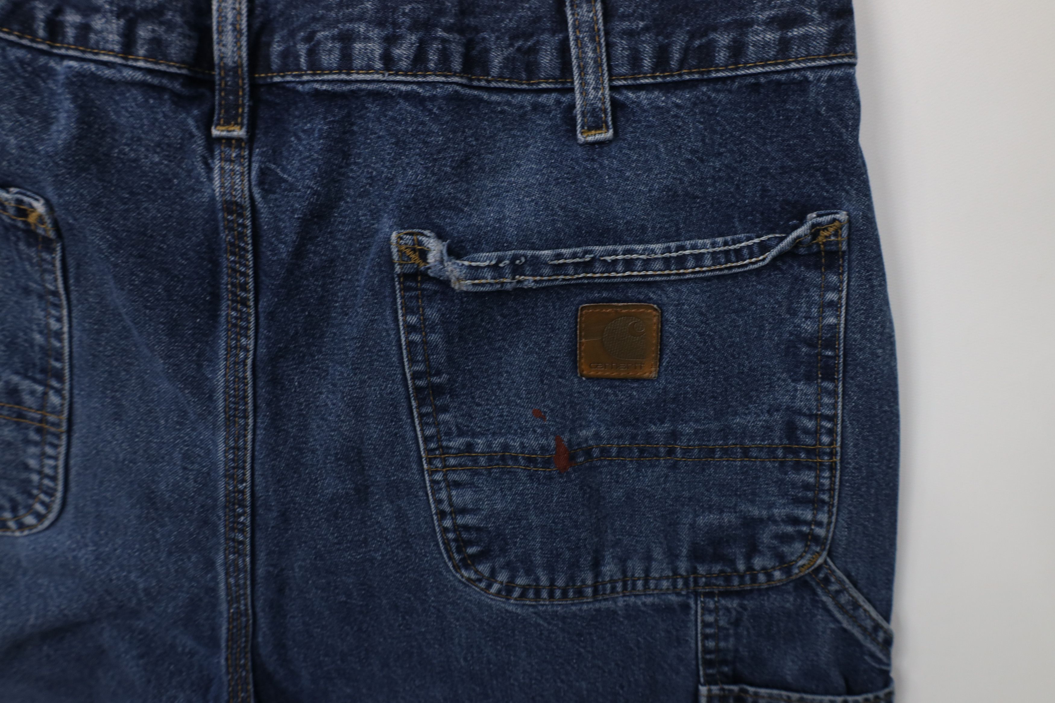 Carhartt Vintage Y2K Carhartt Wide Leg Dungaree Denim Jeans Size US 36 / EU 52 - 13 Thumbnail