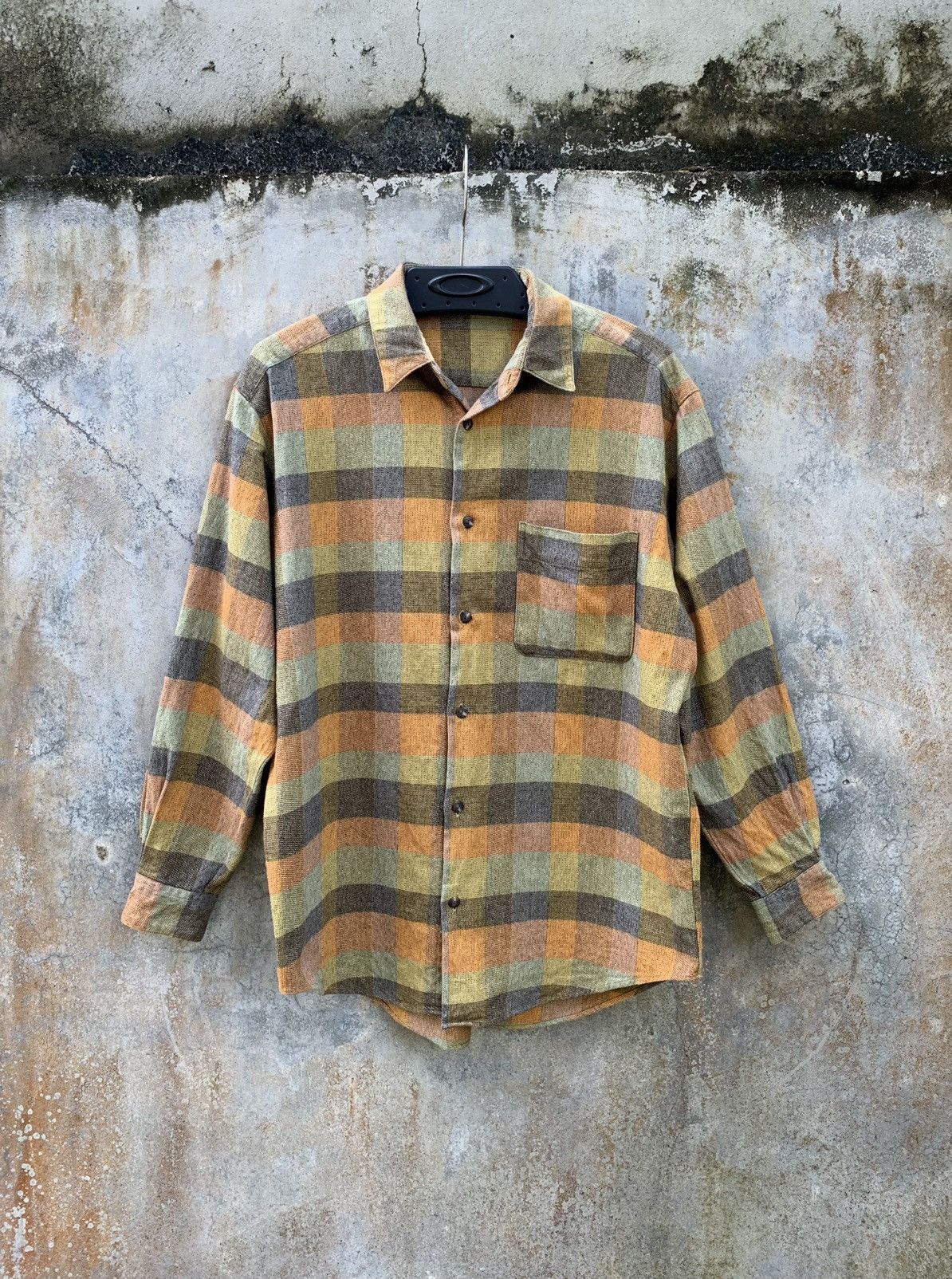 Designer × Japanese Brand × Vintage Vintage Exoah Japanese Flannel Shirts Size US L / EU 52-54 / 3 - 1 Thumbnail