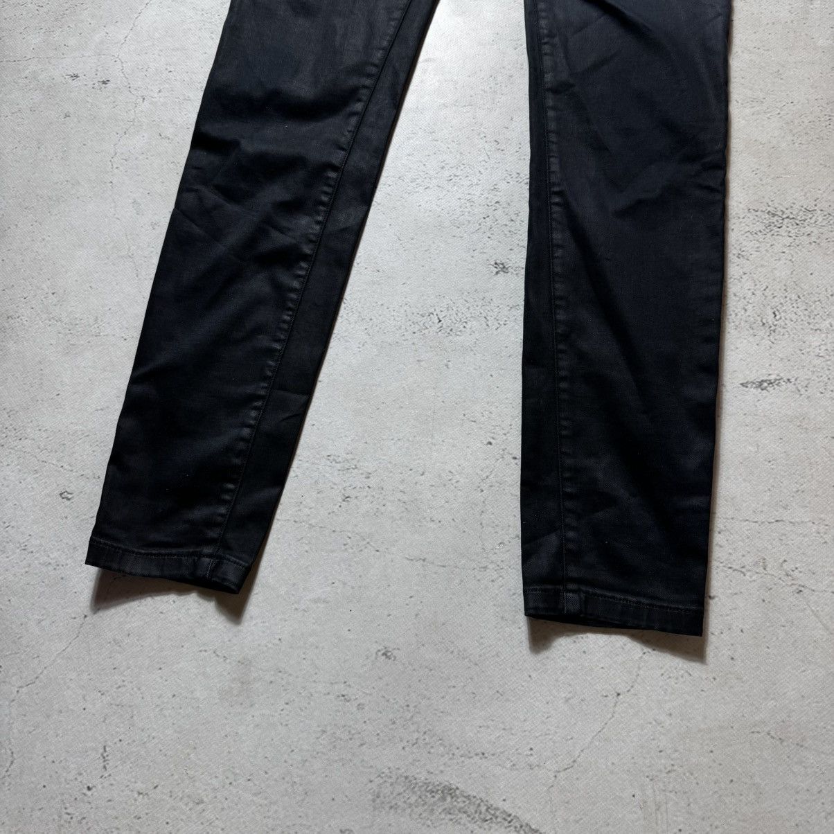 Burberry × Vintage vintage 90s washed black waxed jeans burberry luxury rare Size 29" - 3 Thumbnail
