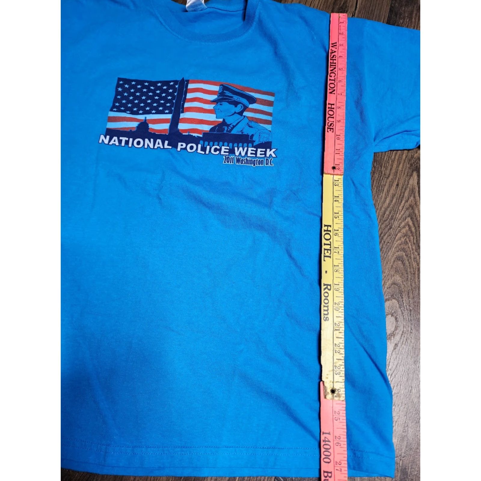 Vintage VINTAGE Washington, DC Police Week Memorial T Shirt - Mens XL - Double Sided Names - 2010s Blue Graphic Print T-Shirt Size US XL / EU 56 / 4 - 3 Thumbnail
