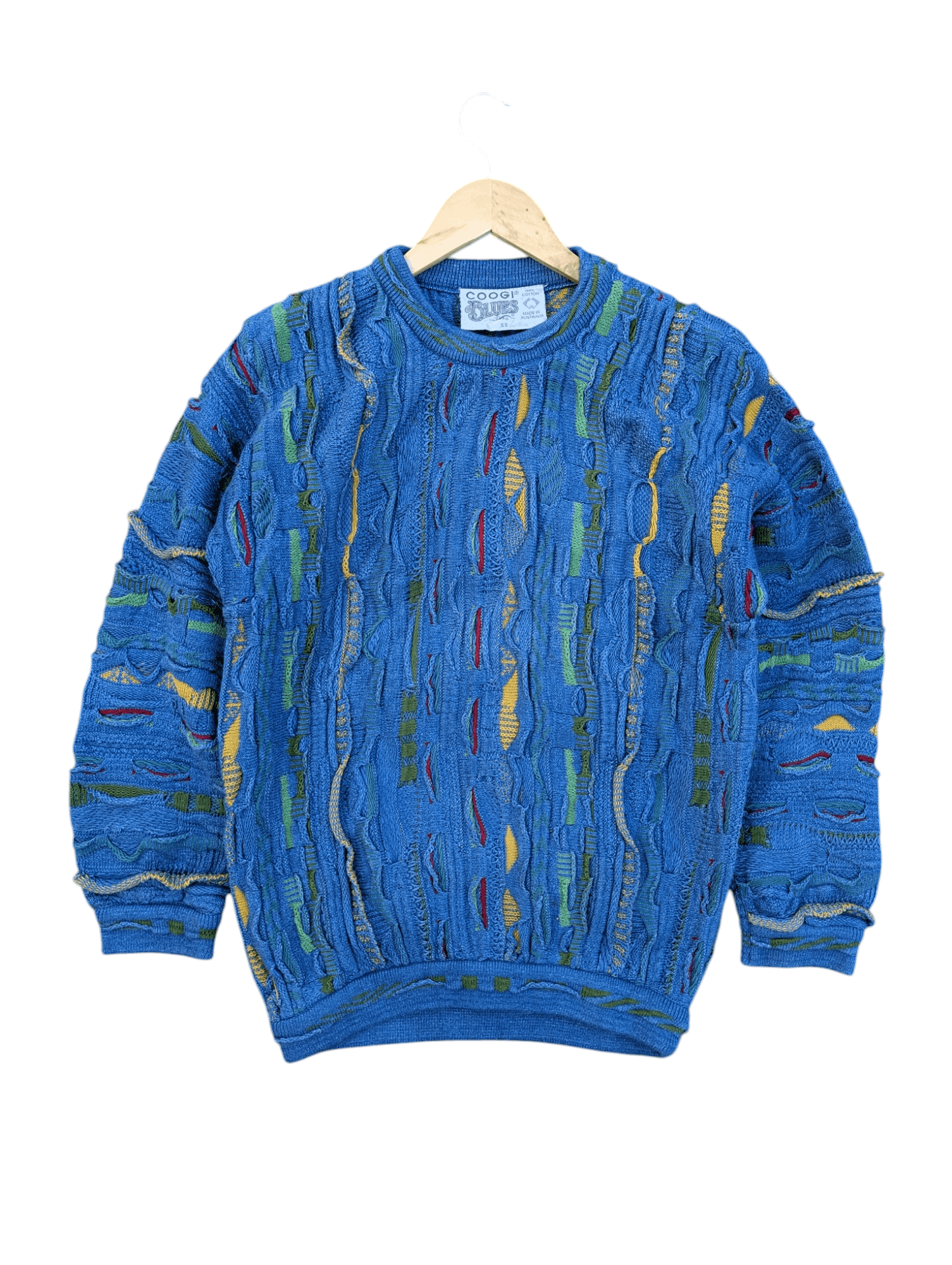 Vintage 90s Coogi 3D Multicolor Knit Crewneck Sweater