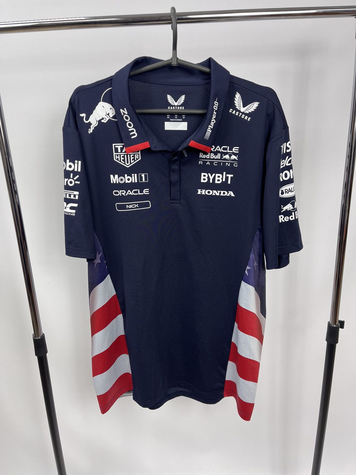 Castore Men's Castore Navy Red Bull Racing America Race Polo Size XL Size US XL / EU 56 / 4 - 1 Thumbnail