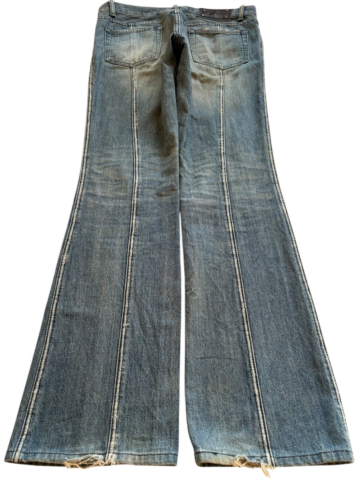 5351 POUR LES HOMMES Vintage / Y2K 5351 Poure Les Hommes Mud Wash Flare Jeans Size US 32 / EU 48 - 2 Thumbnail