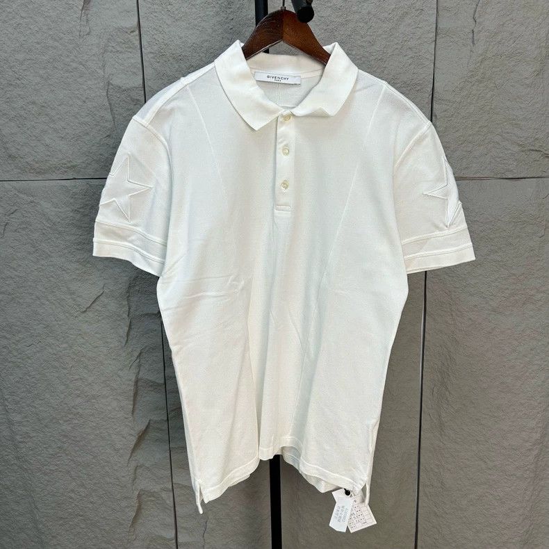 Givenchy Sleeve star white polo shirt M