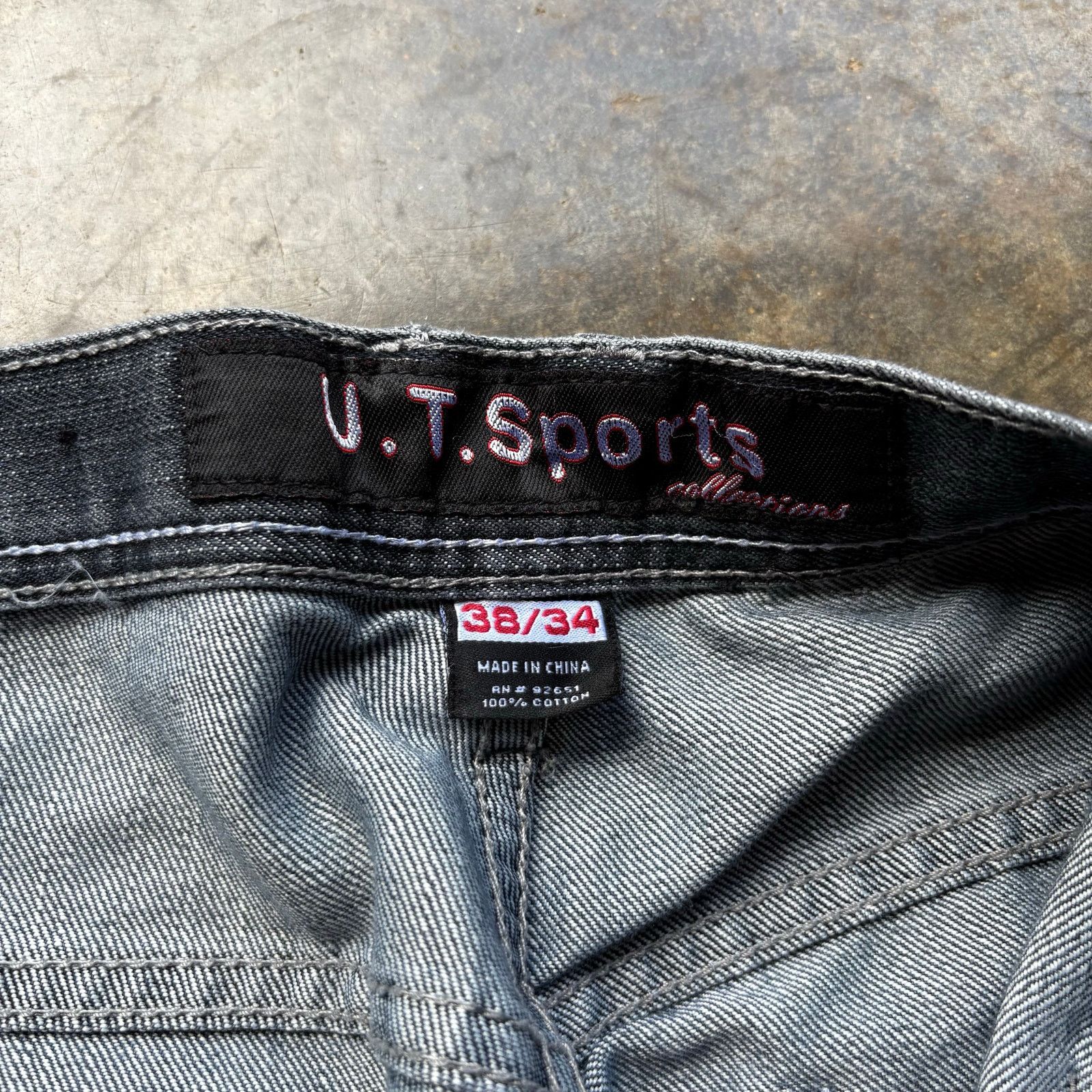 Other Baggy Vintage Y2K Grey Embroidered Jeans Size US 38 / EU 54 - 7 Thumbnail