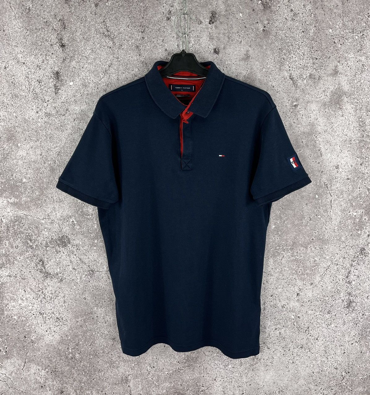 Japanese Brand × Tommy Hilfiger Tommy Hilfiger Polo T-Shirt Embroidery Logo Navy Size L Size US L / EU 52-54 / 3 - 1 Thumbnail