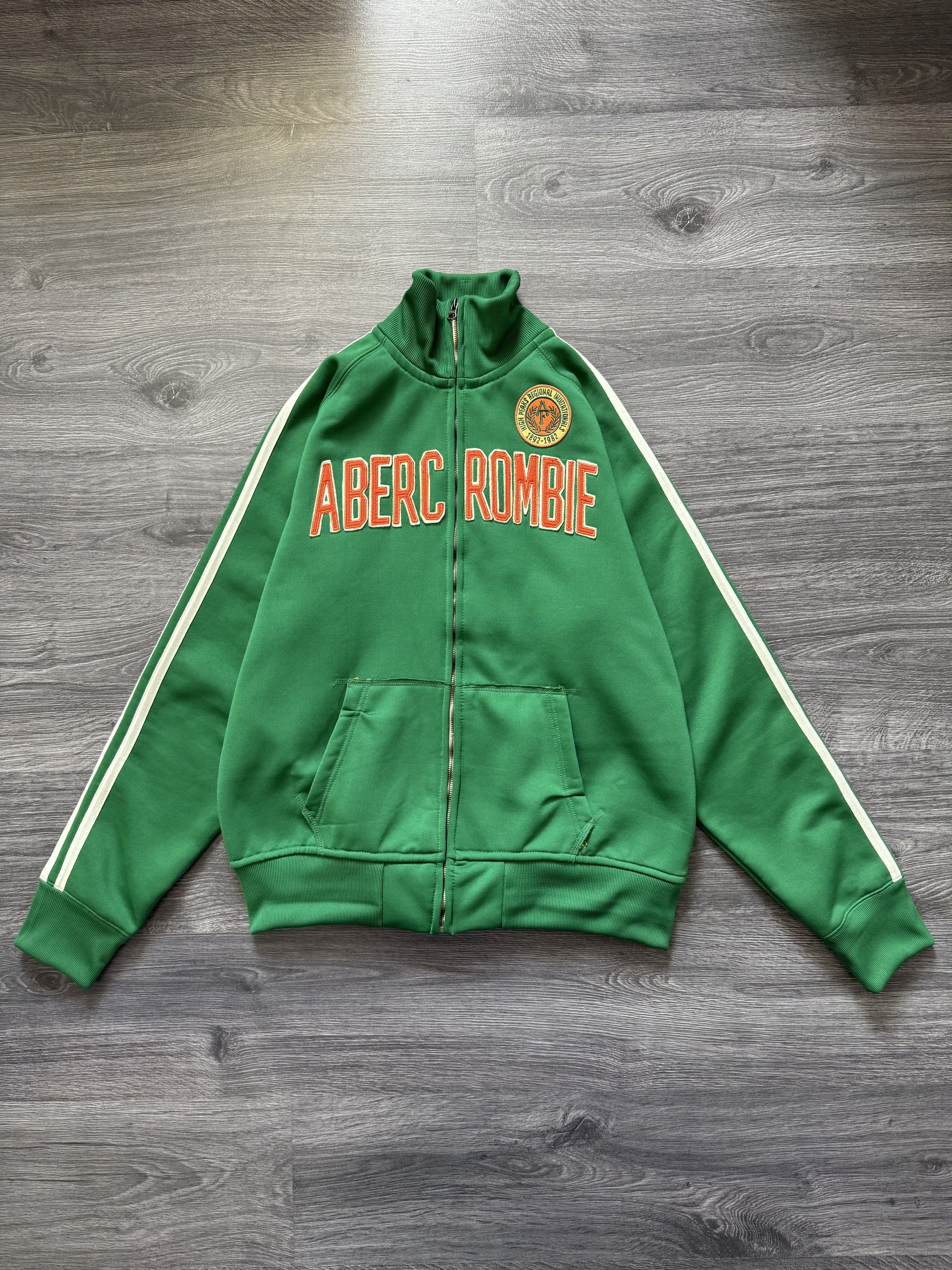 Abercrombie & Fitch Abercrombie & Fitch Y2K Distressed Green Zip