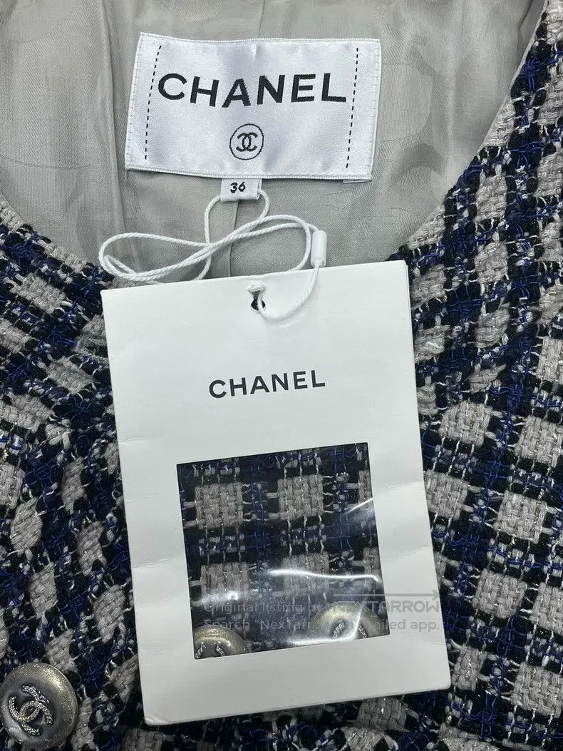 Chanel Chanel Paid colour-blocked woven four-pocket jacket Size XS / US 0-2 / IT 36-38 - 4 Thumbnail