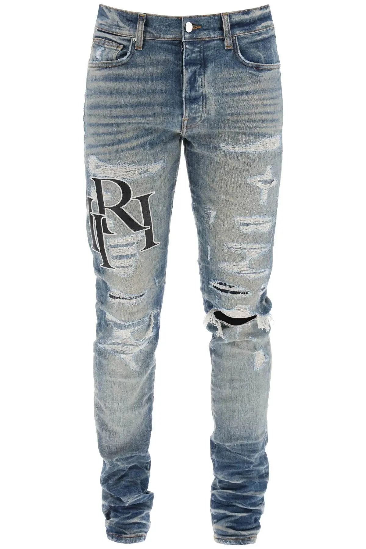 image of Amiri O1S22I1N0224 Destroyed Jeans In Blue, Men's (Size 30)