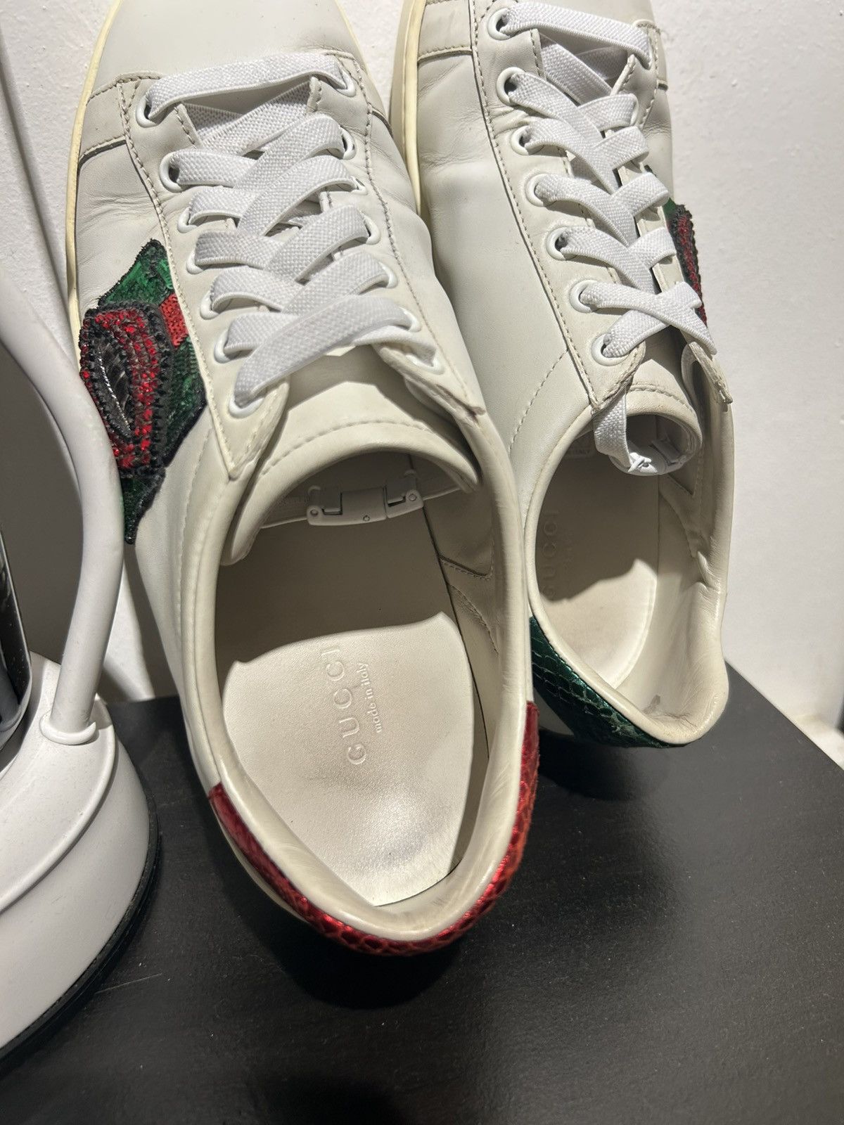 Gucci Gucci Ace Sequins and Crystal Lips Sneakers Size US 8 / IT 38 - 5 Thumbnail