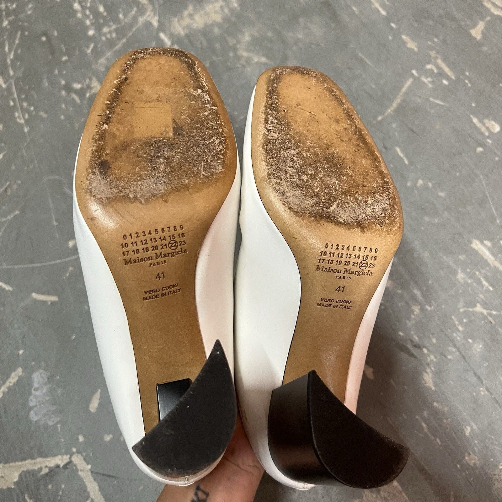 Maison Margiela Maison Margiela Archive Angular Heel White Mules Size 41 Size US 11 / IT 41 - 4 Thumbnail