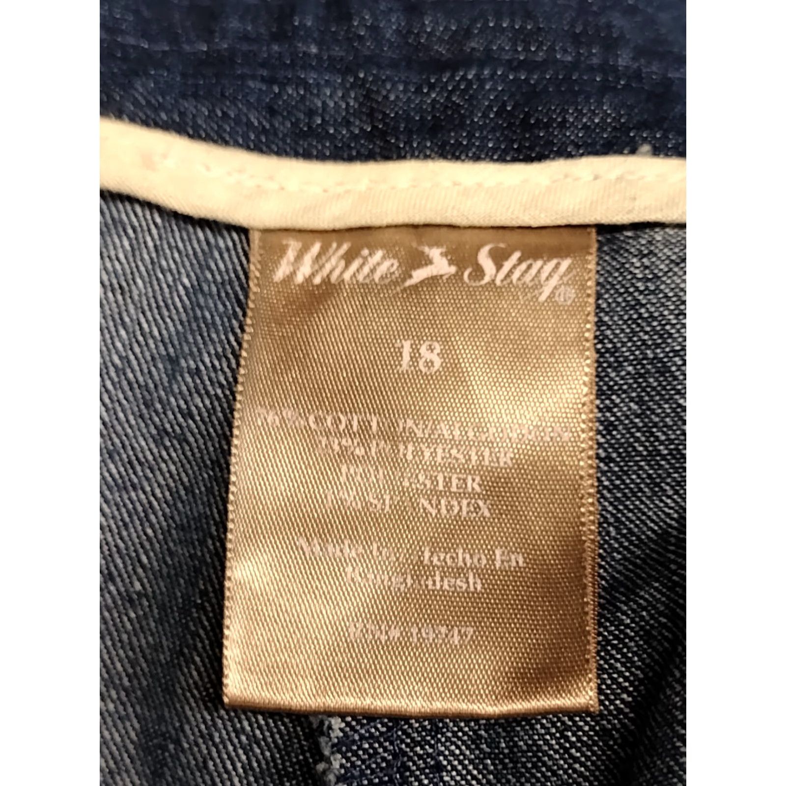 Vintage White Stag Women's Cotton Blend Capri Jeans Size 18 Size 40" / US 18 - 5 Thumbnail