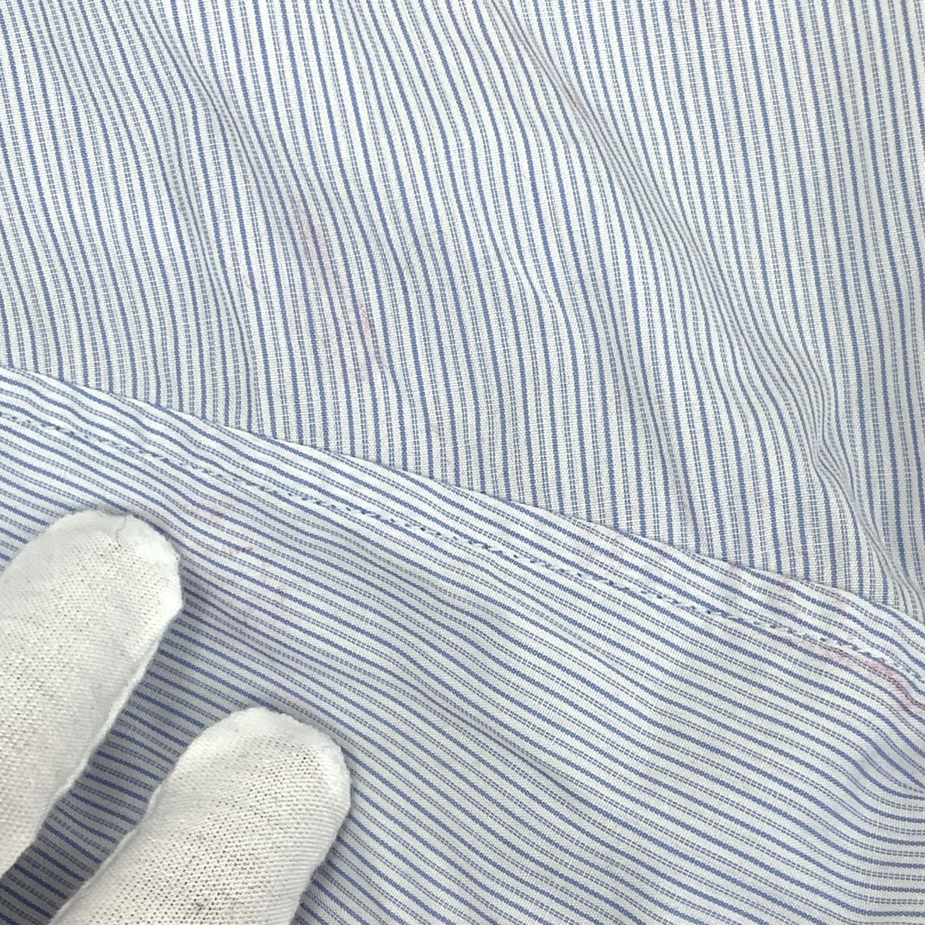 Gucci Gucci Stripe Embroidered Shirt Light Blue (40) Size US XXS / EU 40 - 10 Thumbnail