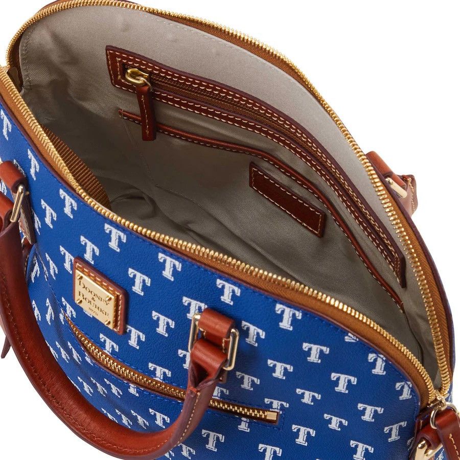 Dooney & Bourke × MLB Texas Rangers Dooney & Bourke MLB Domed Zip Satchel Purse Size ONE SIZE - 16 Thumbnail