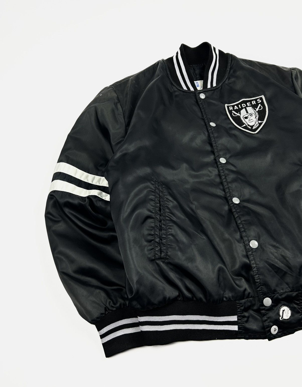 NFL Vintage Raiders Varsity NFL 90s Bomber Jacket Size US XL / EU 56 / 4 - 6 Thumbnail