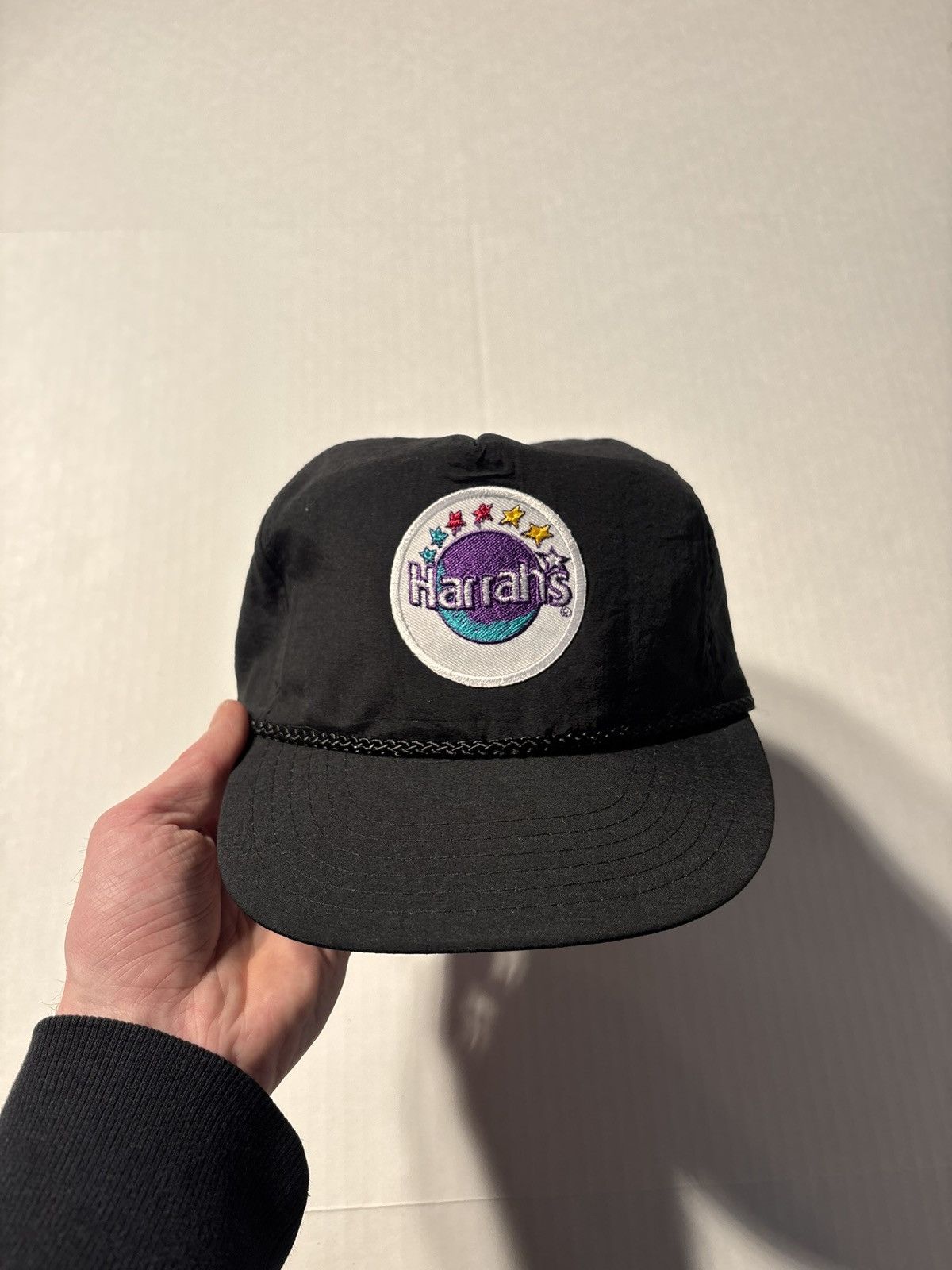 Vintage Vtg Harrah’s Casino 90’s Rope Trucker Black SnapBack Size ONE SIZE - 1 Thumbnail