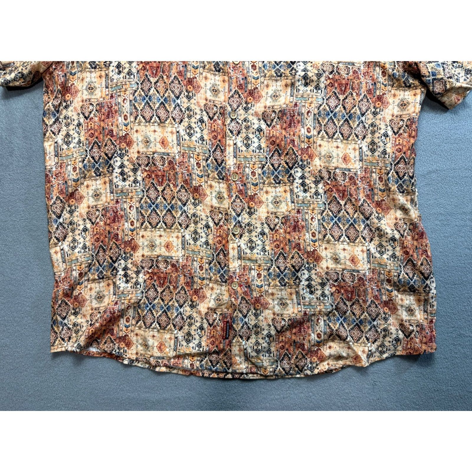 Joe Browns Joe Browns Hawaii Button Up Shirt Short Sleeve Mens L Brown Shirt Size US L / EU 52-54 / 3 - 6 Thumbnail