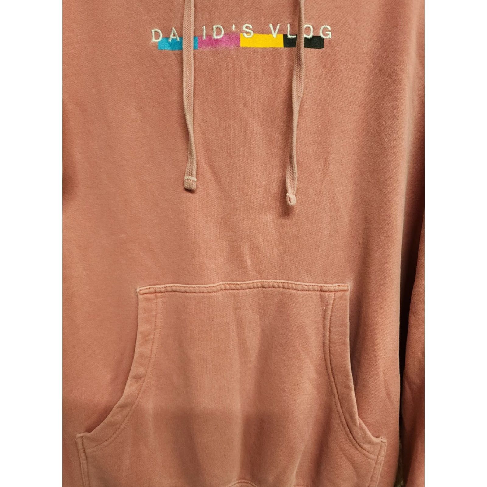 Vintage Vlog Squad David's Vlog Pink Hoodie Sweatshirt Size S Women Pullover Long Sleeve Activewear Pink Mens? Size S / US 4 / IT 40 - 3 Thumbnail