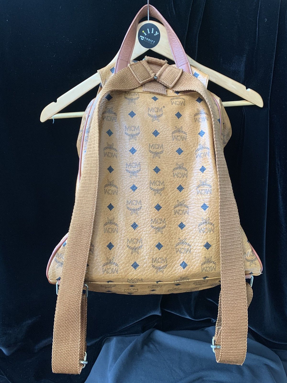 MCM × Vintage VINTAGE MCM VISETOS COGNAC MONOGRAM LEATHER BACKPACK Size ONE SIZE - 2 Thumbnail